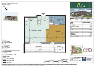  Appartement  vendre 2 pices 