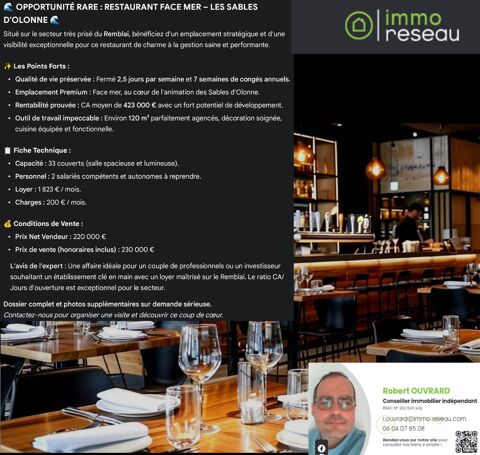 Restaurant 230000 85100 Les sables d'olonne