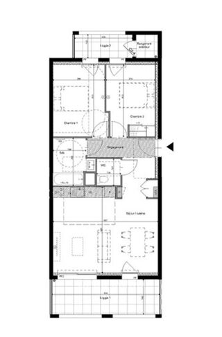  Appartement � vendre 3 pi�ces 64 m�