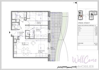  Appartement à vendre 3 pièces 68 m²