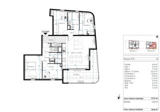  Appartement � vendre 5 pi�ces 97 m�