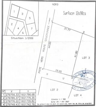  Terrain � vendre 1298 m� Nguerigne