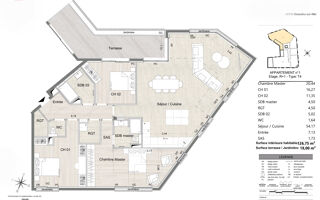  Appartement � vendre 4 pi�ces 129 m�