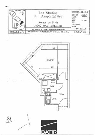  Appartement � louer 1 pi�ce 21 m�