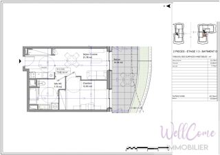  Appartement  vendre 2 pices 42 m