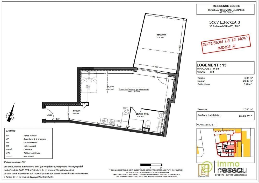 Appartement en frais réduits