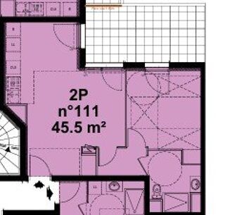  Appartement � vendre 2 pi�ces 45 m�