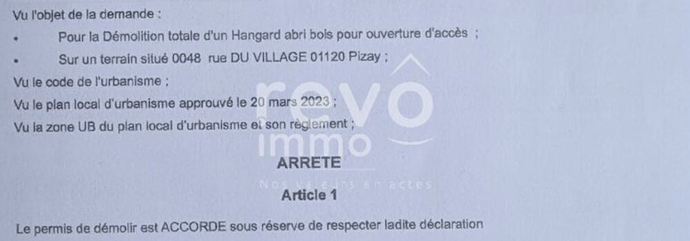 Vente Maison Maison Pizay