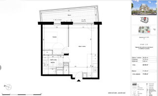  Appartement à vendre 2 pièces 44 m²
