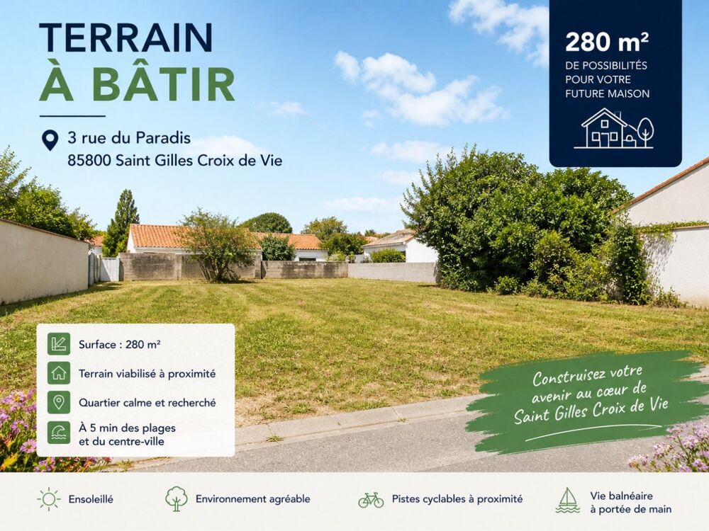 Vente Terrain Terrain Saint gilles croix de vie