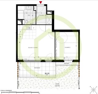  Appartement � vendre 2 pi�ces 44 m�