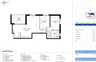  Appartement � vendre 3 pi�ces 64 m�