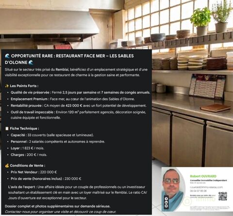 Restaurant 230000 85100 Les sables d'olonne