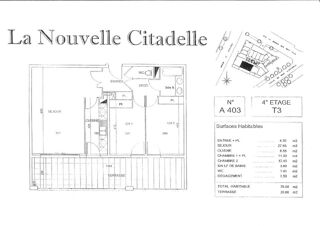  Appartement à louer 3 pièces 70 m²