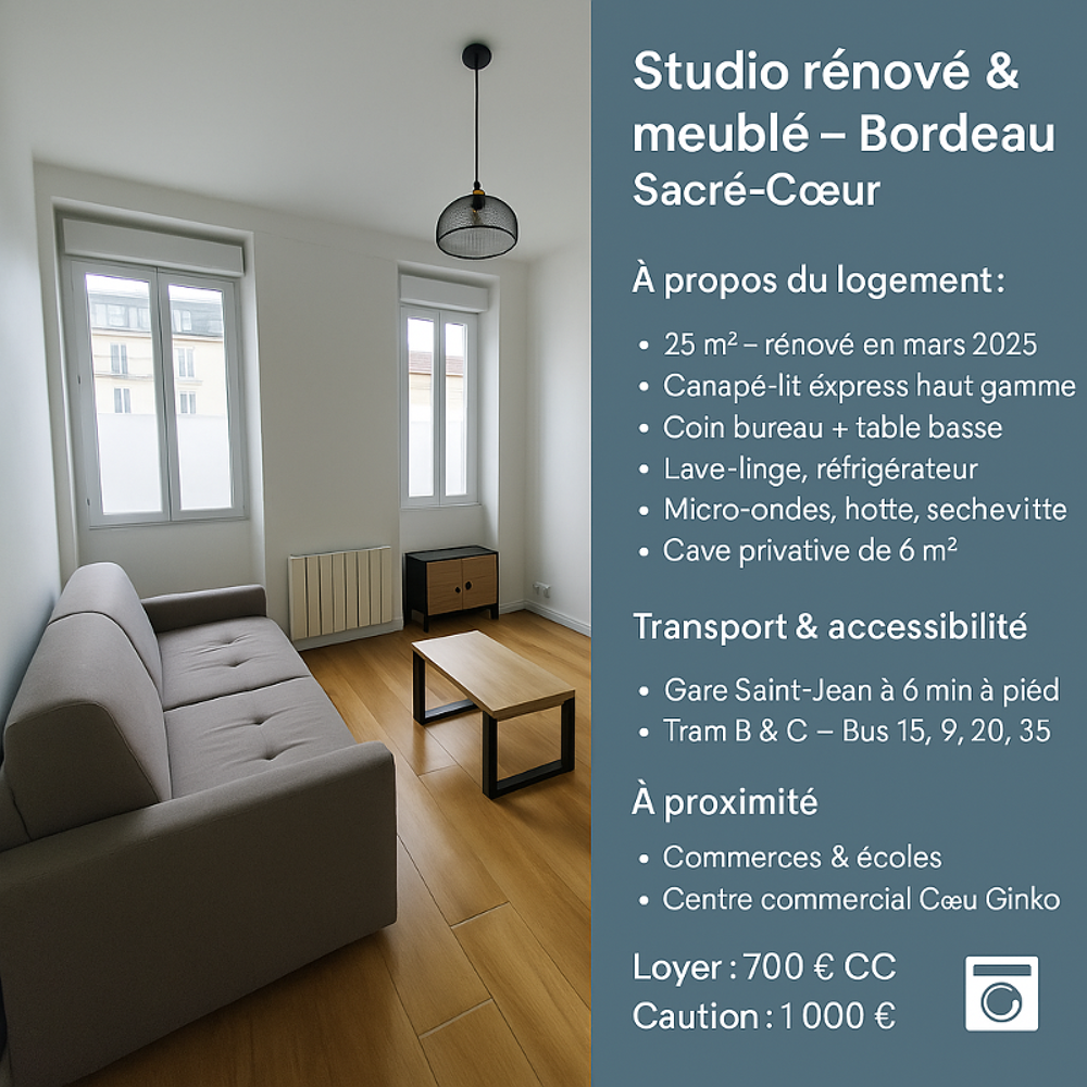 Location Appartement Appartement Studio Bordeaux