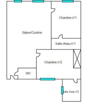  Appartement à louer 3 pièces 55 m²