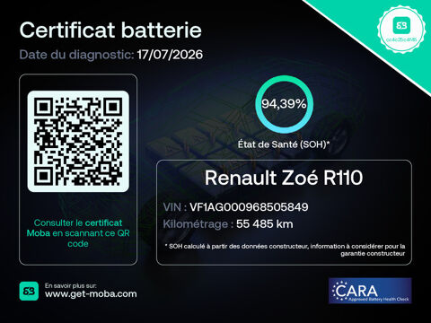 Renault Zo&eacute; BUSINESS CHARGE NORMALE R110 ACHAT INTEGRAL - 20 2021 occasion Crolles 38920