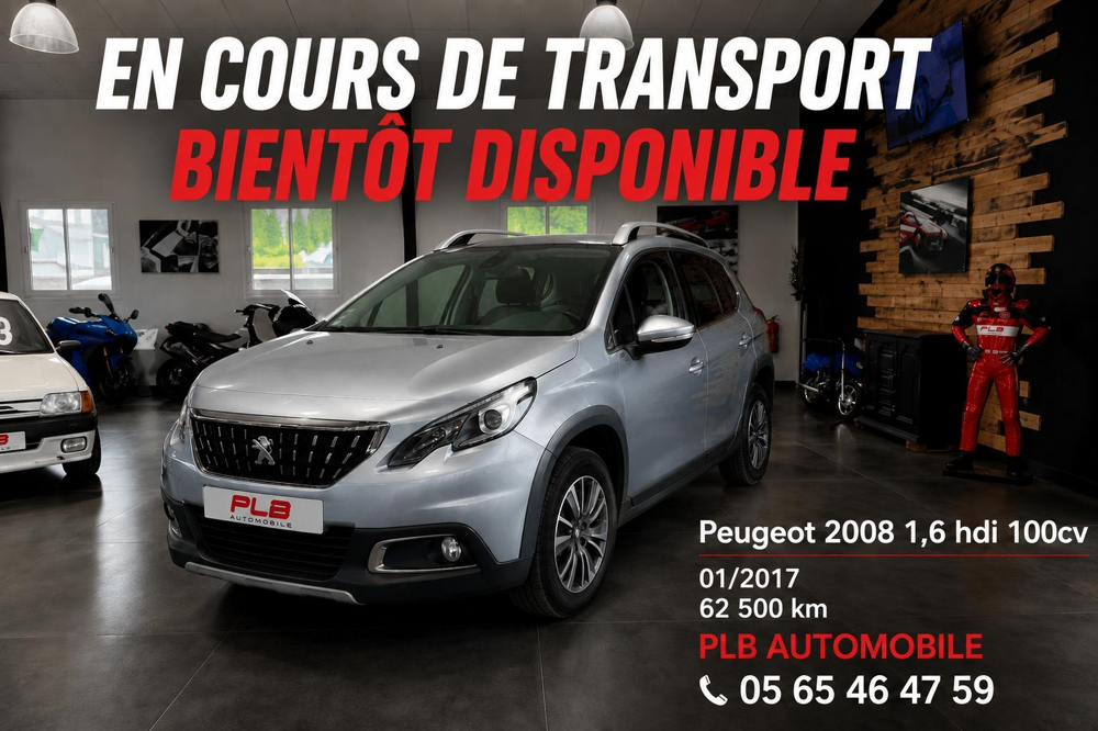 2008 1.6 BLUEHDI 100CH ALLURE 62 000 KM 1*MAIN 2017 occasion 12000 RODEZ