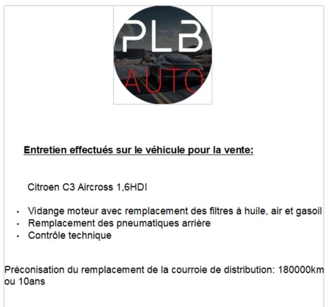C3 Aircross BLUE HDI 12 CH 04/2018 79800 KM PLB AUTO 2018 occasion 12000 RODEZ