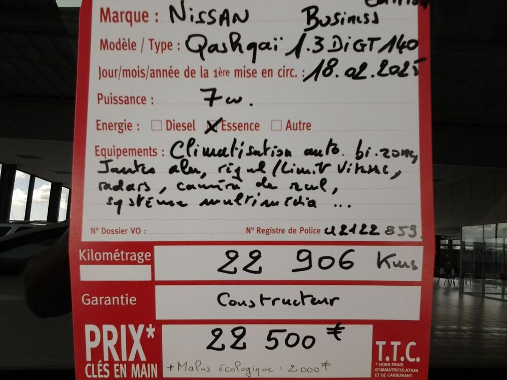 Qashqai 1.3 MILD HYBRID 140CH BUSINESS EDITION 2024 2025 occasion 71880 Ch&acirc;tenoy-le-Royal
