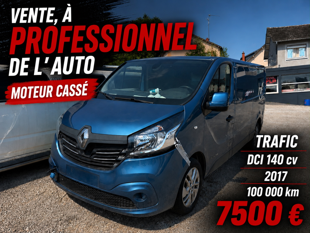 Trafic L1H1 1.6 DCI 140CH MOTEUR CASS&Eacute; 7500 TTC 6250HT 2017 occasion 12000 RODEZ