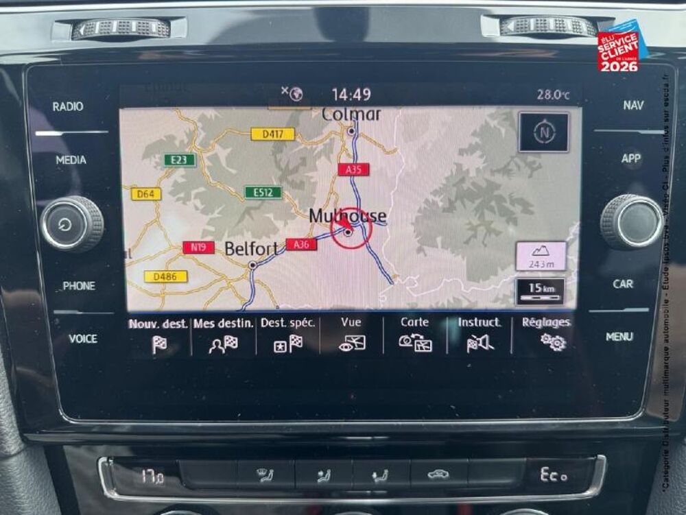 Golf 1.4 TSI 204ch Hybride Rechargeable GTE DSG6 Euro6d-T 5p 8cv 2020 occasion 68110 Illzach