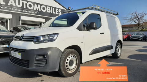 Citro&euml;n Berlingo M 1000KG BLUEHDI 100 S&S WORKER BMV5 2021 occasion Warcq 08000