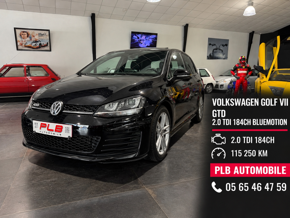 Golf 2.0 TDI 184CH BLUEMOTION TECHNOLOGY FAP GTD 5P 2016 occasion 12000 RODEZ