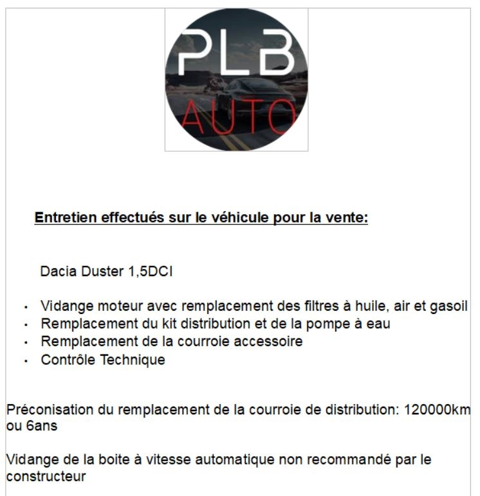 Duster 1.5 DCI 110CH PRESTIGE 4X2 EDC PLB AUTO 2018 occasion 12000 RODEZ