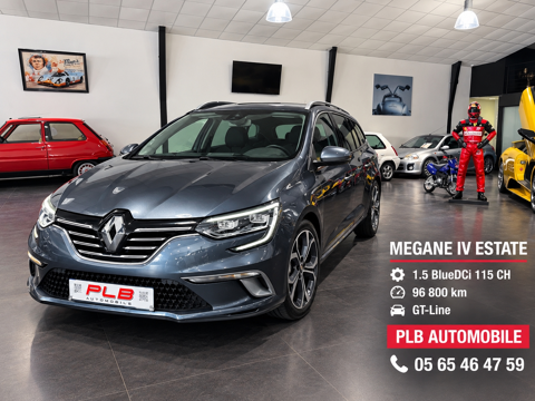 Renault Megane IV 1.5 BLUE DCI 115CH GT-LINE 96800 KM PKB AUTO 2020 occasion RODEZ 12000