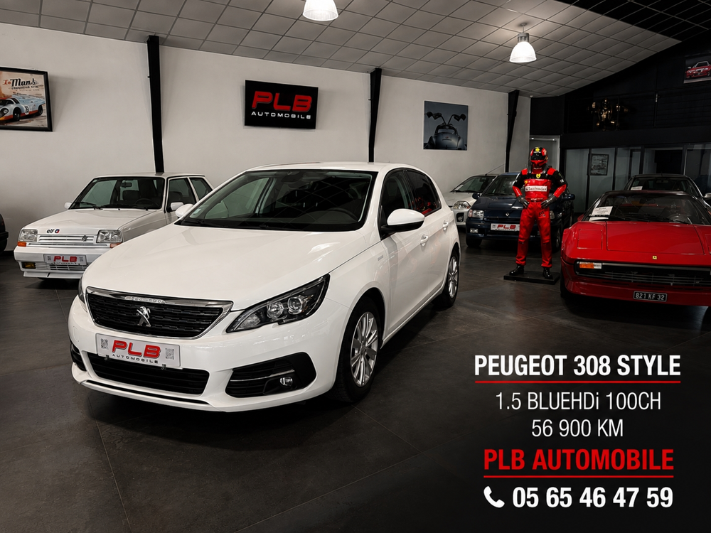308 1.5 BLUEHDI 100CH STYLE 56 900KM 2019 occasion 12000 RODEZ