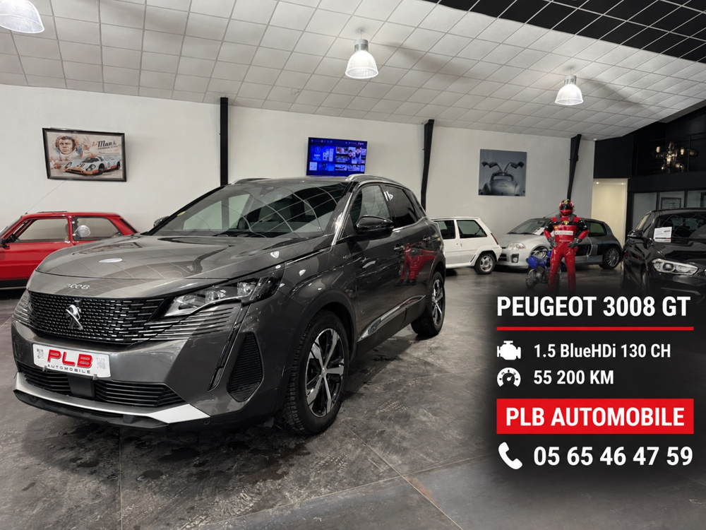 3008 1.5 BLUEHDI 130CH S&S GT EAT8 05/2023 54 800 KM 2023 occasion 12000 RODEZ