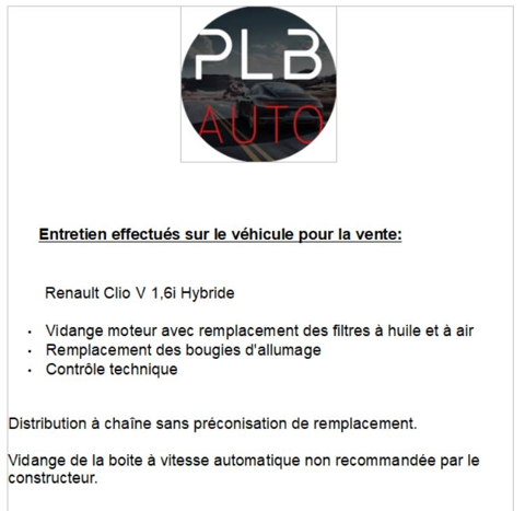 Clio V 1.6 E-TECH 140CH 2021 occasion 12000 RODEZ