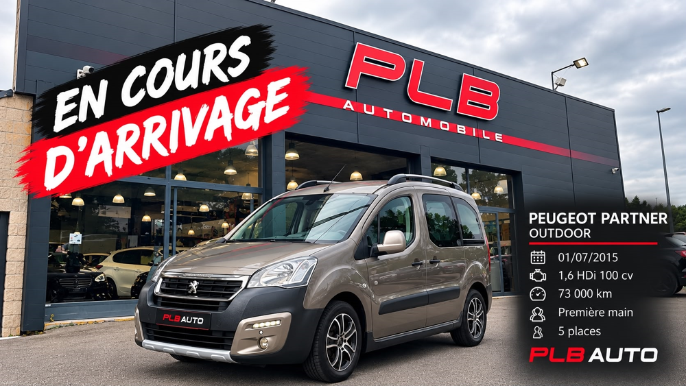 Partner 1.6 HDI 100 CV OUTDOOR 73 000 KM PREMIERE MAIN 2015 occasion 12000 RODEZ