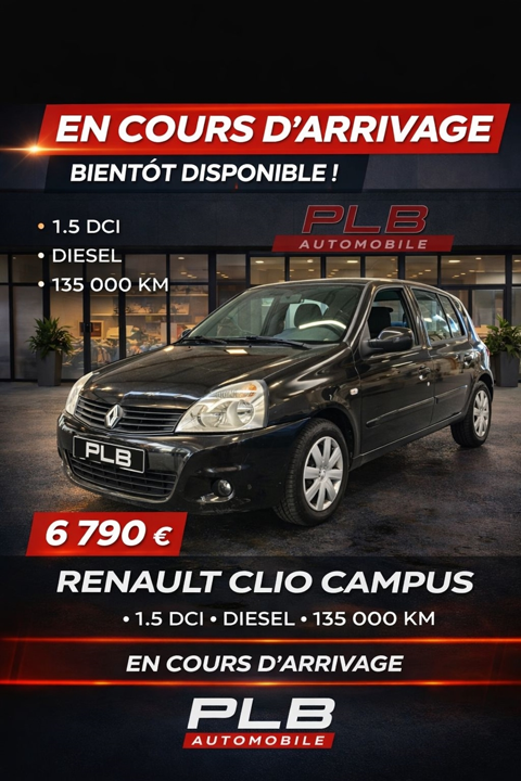 Renault clio ii CAMPUS 1.5 DCI 65CH CAMPUS.COM 5P