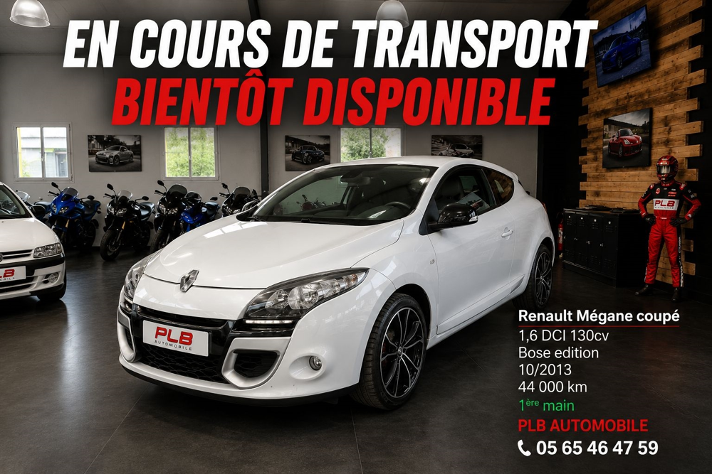 M&eacute;gane III Coup&eacute; 1.6 DCI 130CH ENERGY BOSE EDITION 1*MAIN 43 000 KM 2013 occasion 12000 RODEZ