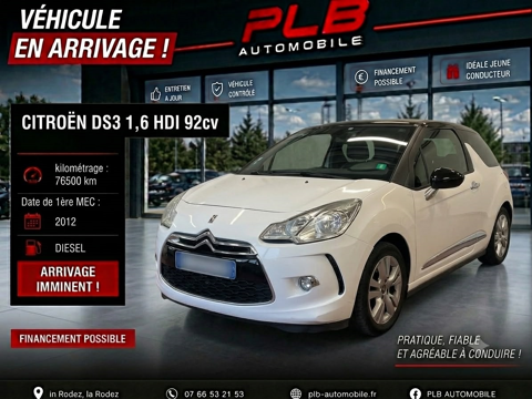 Citroen ds3 1.6 E-HDI90 (92) SO CHIC 76 500 KM