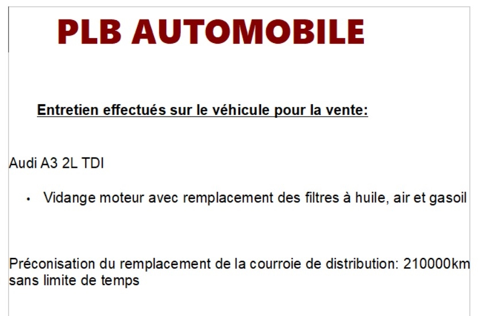 A3 2.0 TDI 150CH 94 750 KM PLB AUTO 2014 occasion 12000 RODEZ