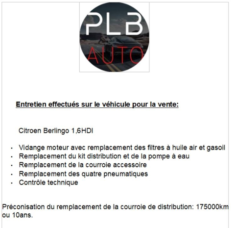 Berlingo M 1.6 BLUEHDI 7075 HT 8490 TTC PLB AUTO 2017 occasion 12000 RODEZ