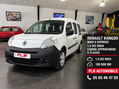 Renault Kangoo Express MAXI 1.5 DCI 90CH CABINE APPROFONDIE EXTRA 5 PLACES PREMIERE 2012 occasion RODEZ 12000