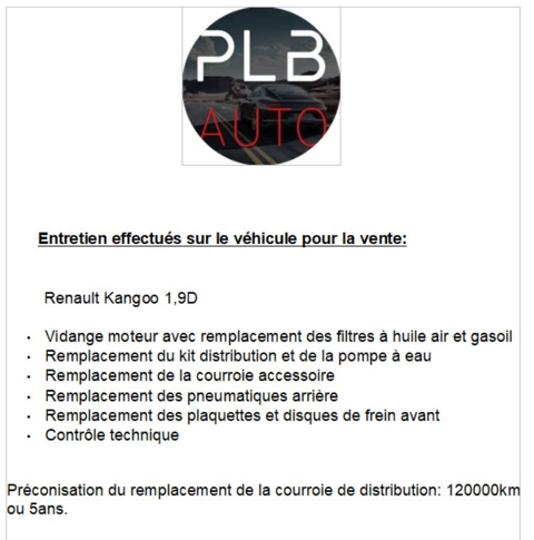 Kangoo 1.9 DIESEL 1*MAIN  47 100 KM  2000 occasion 12000 RODEZ