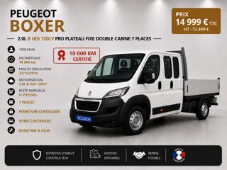 Boxer 1&deg; Main / 2L HDI 130cv Double cabine Plateau 7 places ** 9 6 2019 occasion 60430 Abbecourt