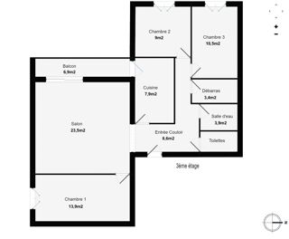  Appartement � vendre 4 pi�ces 82 m�