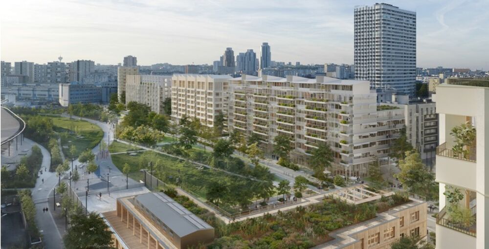 appartement T3 neuf à vendre PARIS 18e, surface hab 49.20 m2 + 3 balcons représentant une surface de 8.2 m2