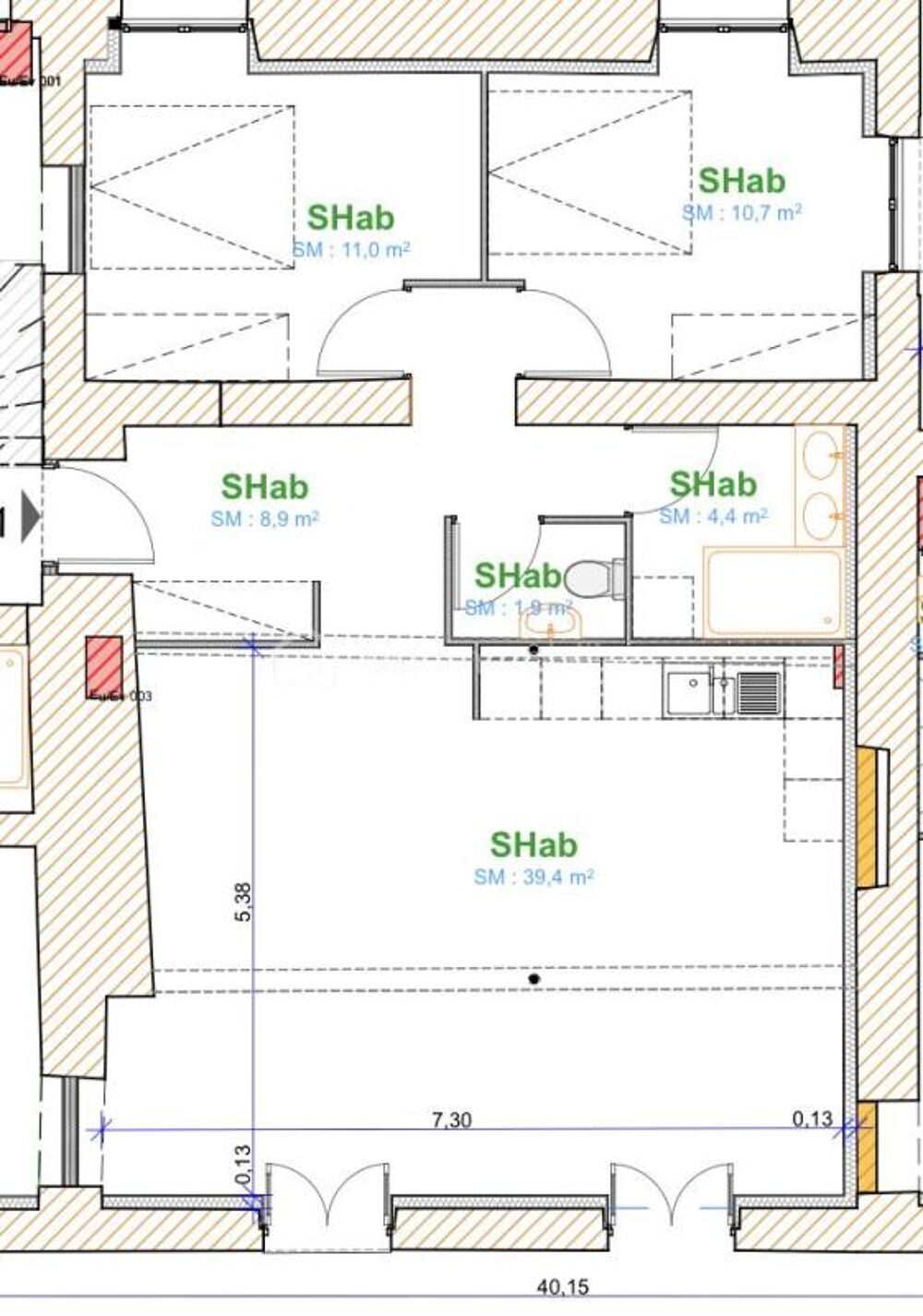 Vente Appartement AUSSONNE Appartement T3 en rez-de-jardin dans bâtisse de caractère Aussonne