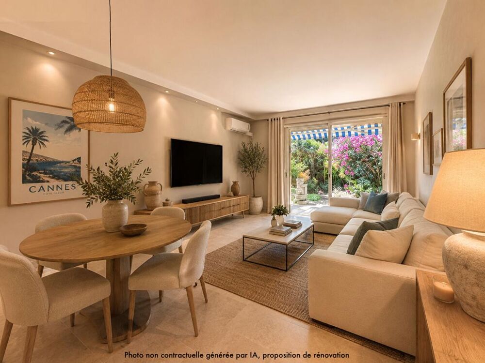 Vente Appartement Appartement traversant 3P 68m2 rez-de-jardin 45m2 Le cannet