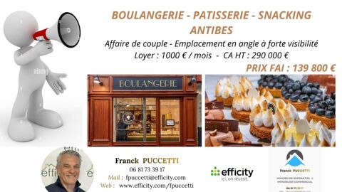 Boulangerie/P&acirc;tisserie 139800 06600 Antibes