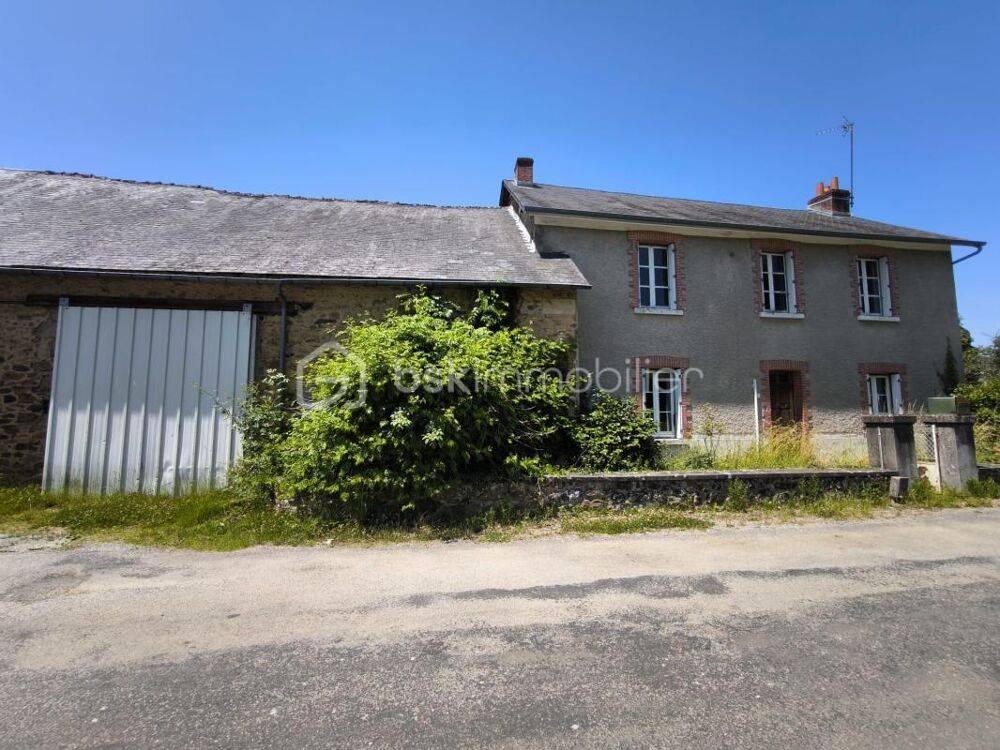 Maison en pierre des années 1930 avec grange et garage  Terrain de 9 845 m² - La Croisille-sur-Briance (Haute-Vienne)