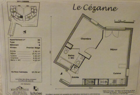  Appartement � louer 2 pi�ces 38 m�