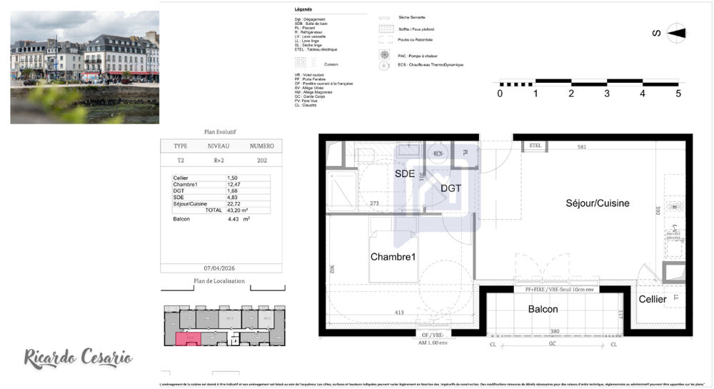 Vente Appartement CONCARNEAU 29900 - APPARTEMENT T2 AVEC BALCON - PROCHE CENTRE VILLE Concarneau